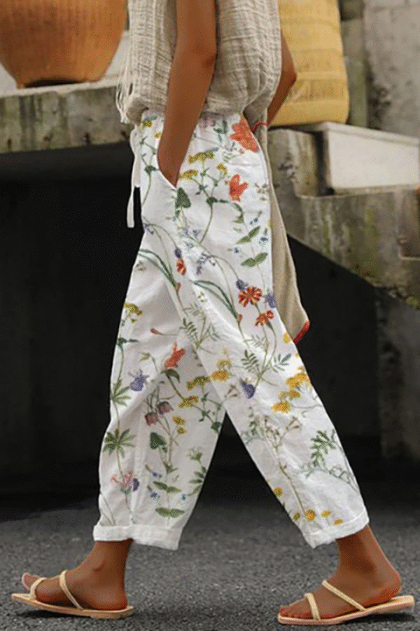 Airish - Pantalon décontracté à poches boutonnées et imprimé unique – Image 5