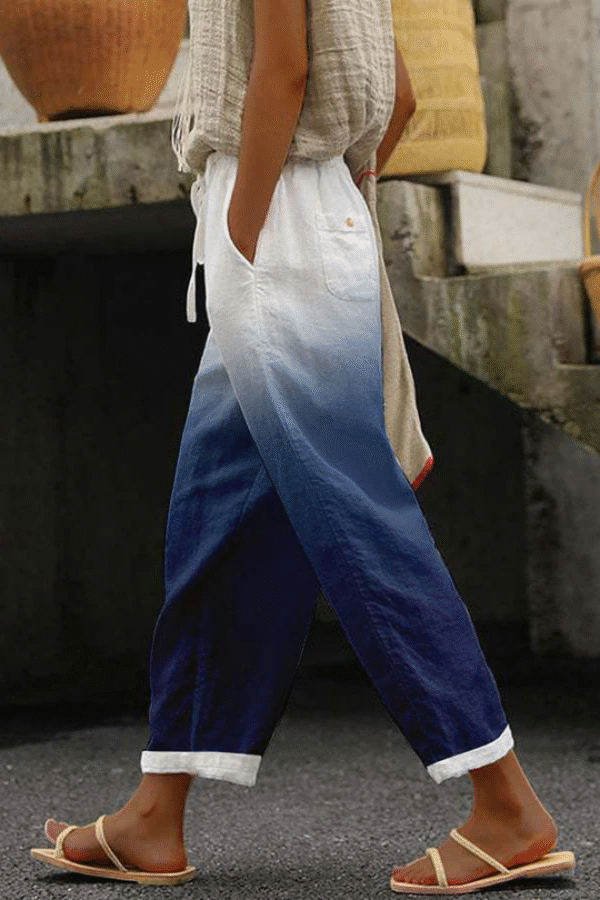 Airish - Pantalon décontracté à poches boutonnées et imprimé unique – Image 8
