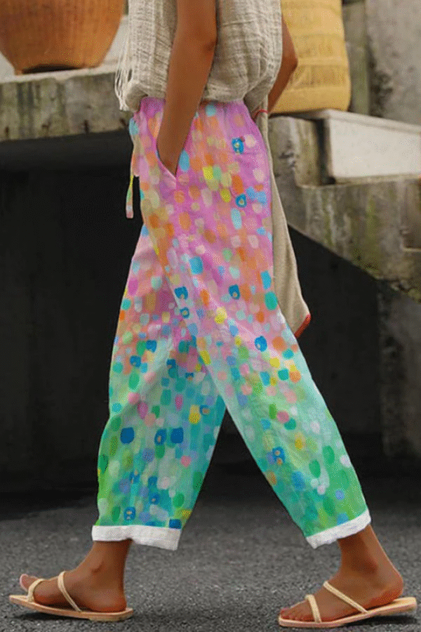 Airish - Pantalon décontracté à poches boutonnées et imprimé unique – Image 11