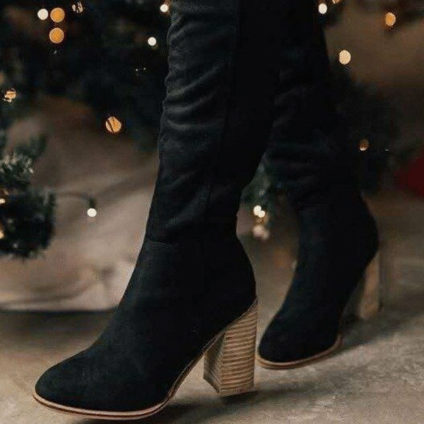 Marcelle - Bottes en cuir souple de haute qualité avec talon – Image 5