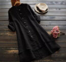 Gabbi - Robe d'été en coton et lin taille plus