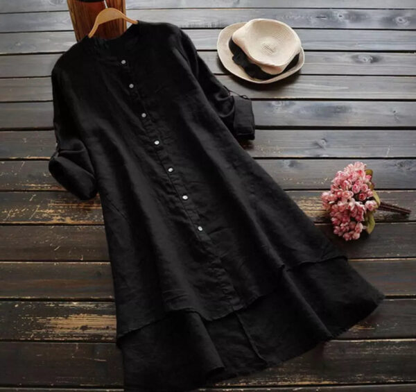 Gabbi - Robe d'été en coton et lin taille plus – Image 2