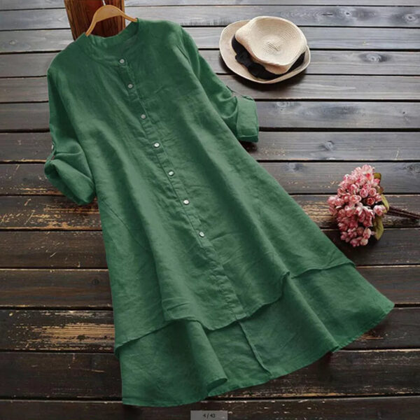 Gabbi - Robe d'été en coton et lin taille plus – Image 5