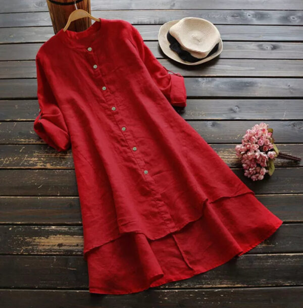 Gabbi - Robe d'été en coton et lin taille plus – Image 6