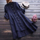 Gabbi - Robe d'été en coton et lin taille plus