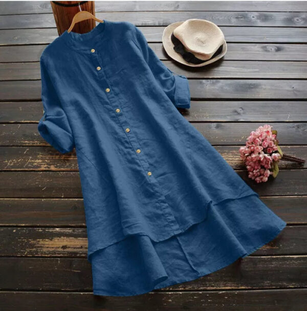 Gabbi - Robe d'été en coton et lin taille plus – Image 8