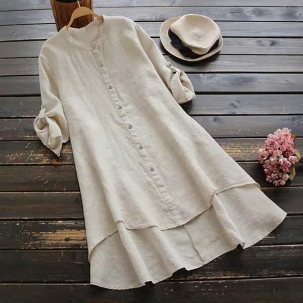 Gabbi - Robe d'été en coton et lin taille plus