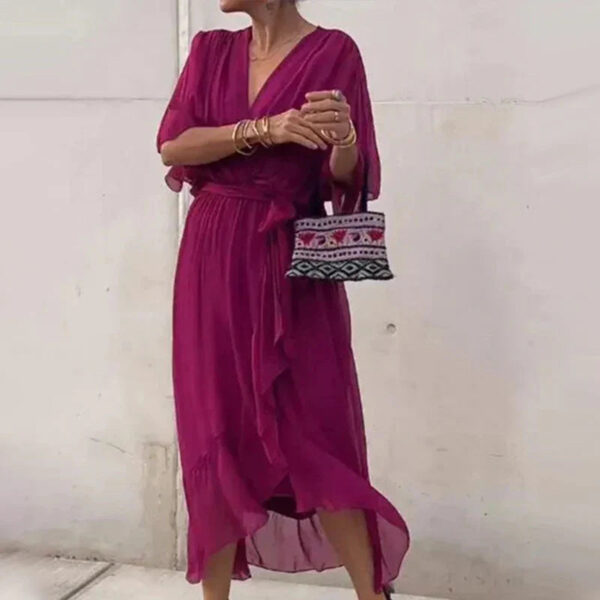 Amanda - Robe élégante à col en V – Image 4