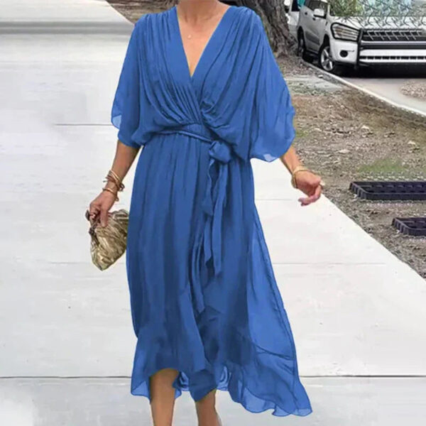 Amanda - Robe élégante à col en V – Image 3