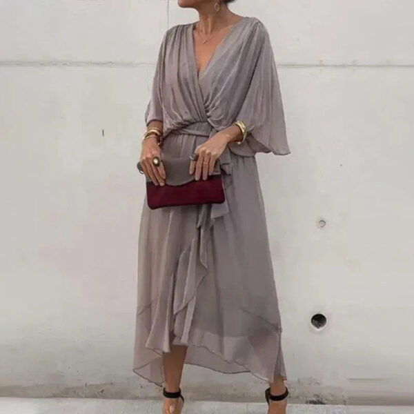 Amanda - Robe élégante à col en V – Image 5
