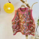 Fannie - Gilet en maille avec broderie florale