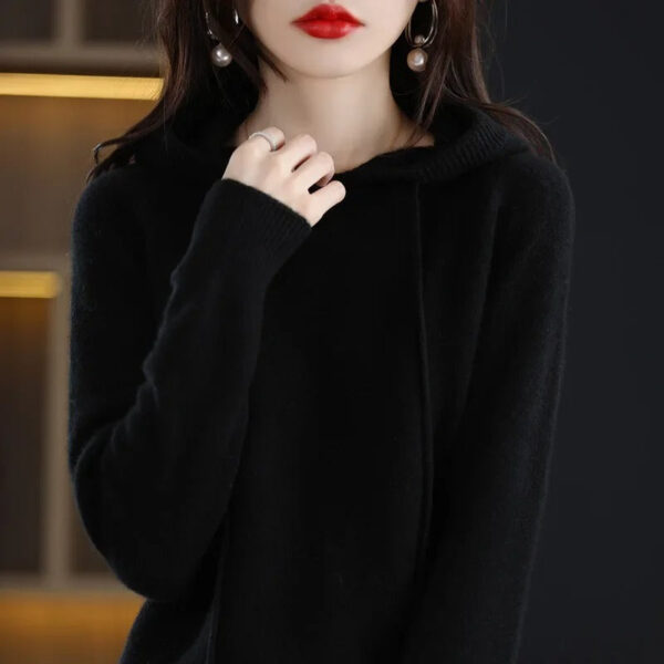 Agnes - Pull en tricot à capuche – Image 5