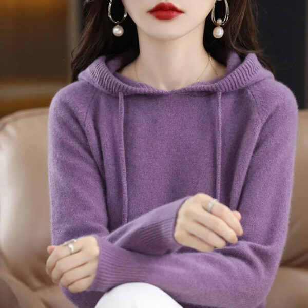 Agnes - Pull en tricot à capuche – Image 4