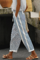 Airish - Pantalon décontracté à poches boutonnées et imprimé unique