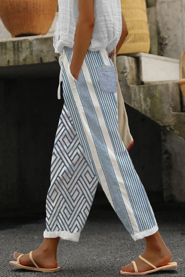 Airish - Pantalon décontracté à poches boutonnées et imprimé unique – Image 7