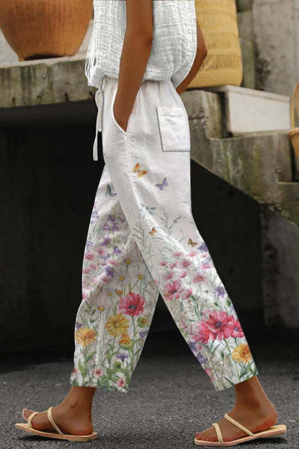 Airish - Pantalon décontracté à poches boutonnées et imprimé unique – Image 3